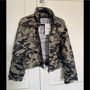 Zara camouflage cropped jacket